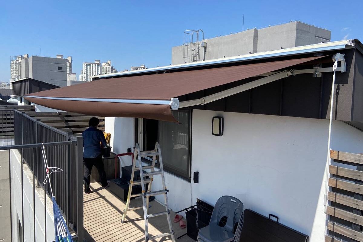 어닝 시공 사진