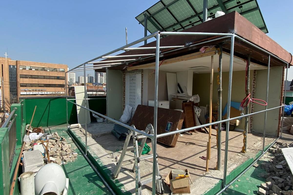 천막 시공 사진